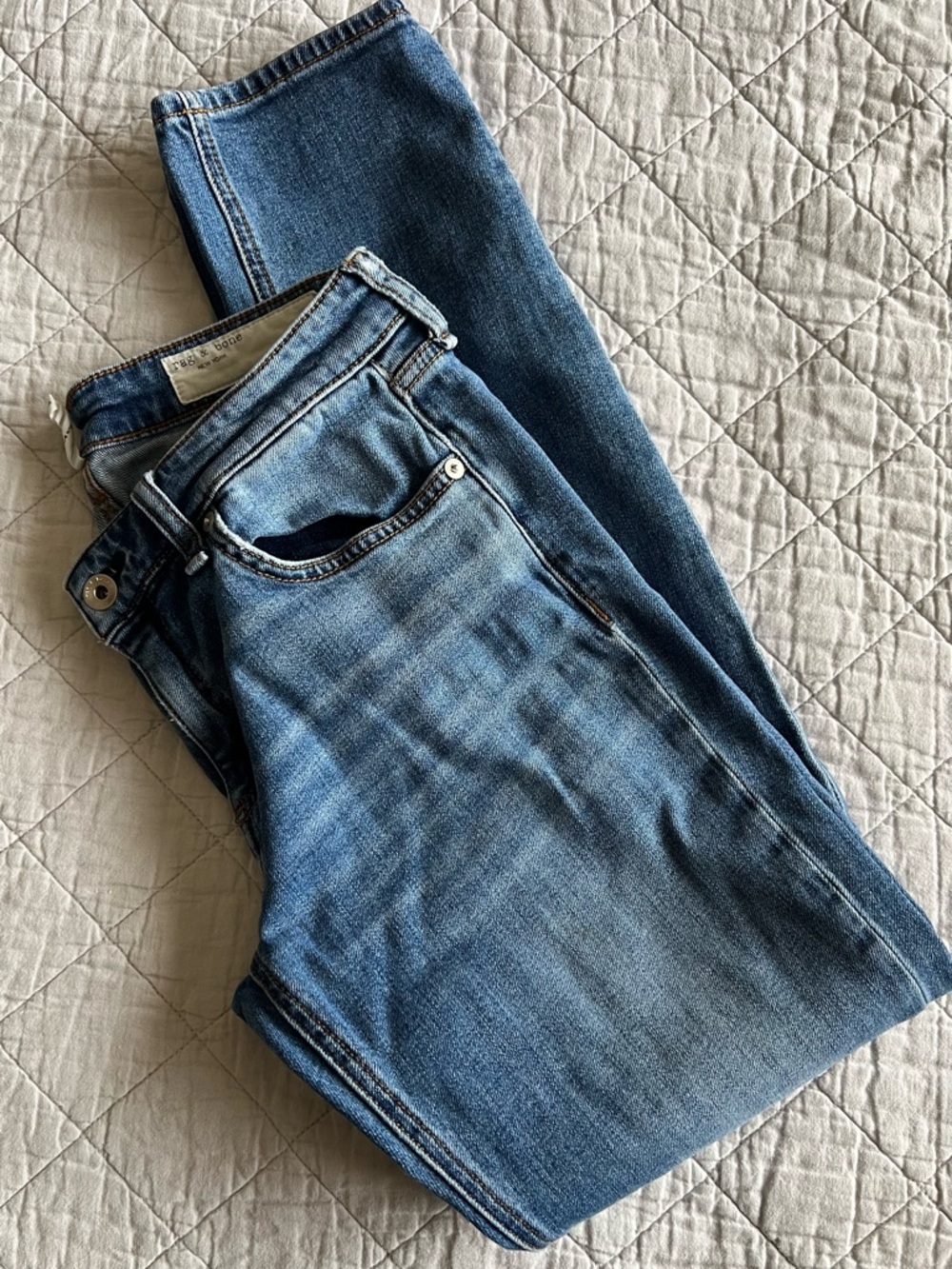 rag & bone light blue denim jeans